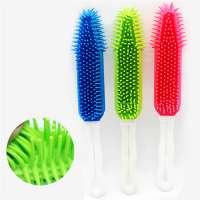 Pet Dog Cats Bath Brush Puppy Cat Hair Message Removal Brush Rubber Handle Pet Products Cleaning Supplies