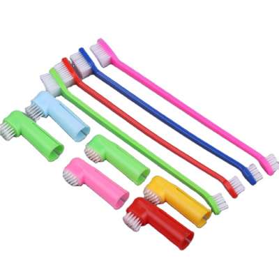 Cheap wholesale pet dog and cat toothbrush finger teeth cleaning brush grooming