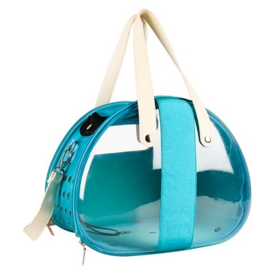 Transparent foldable and breathable outdoor pet dog and cat carry case