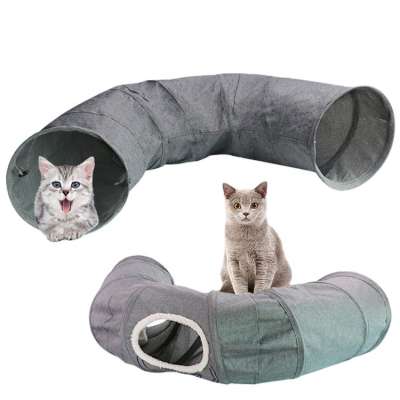 Exercising Hiding Pet Training funny folding cat play tunnel toy