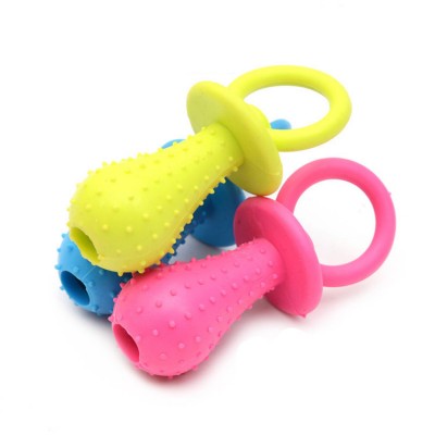 Nontoxic mini-nipple small bell inside pet molar bite tpr dog toy