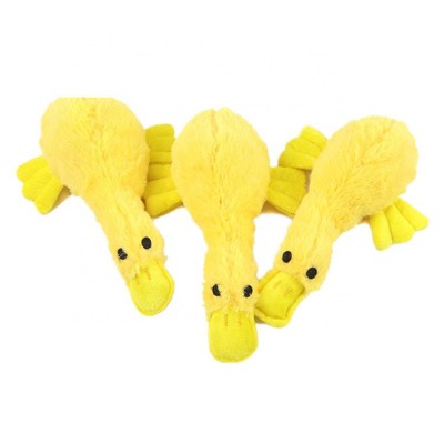 Large Yellow Duck Pet Dog Chew Toy Custom Stuffed Animal Plush Squeaky Dog Toy