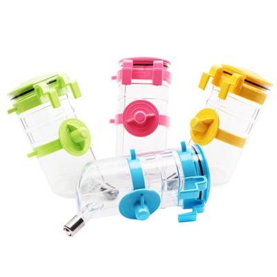 One-piece hanging stainless steel bead automatic pet waterer cat and dog water feeder bottle