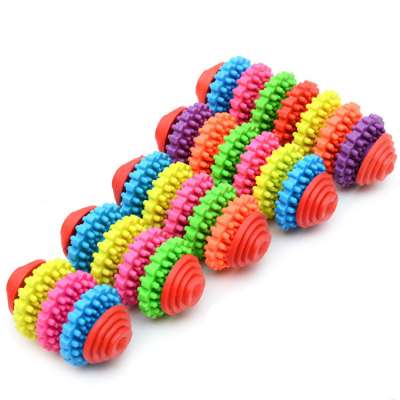 Nontoxic colorful Gear pet toy cheap molar tooth tpr chew dog toys